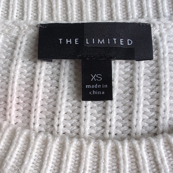 The Limited Embellished White Crewneck Sweater - Picture 3 of 3